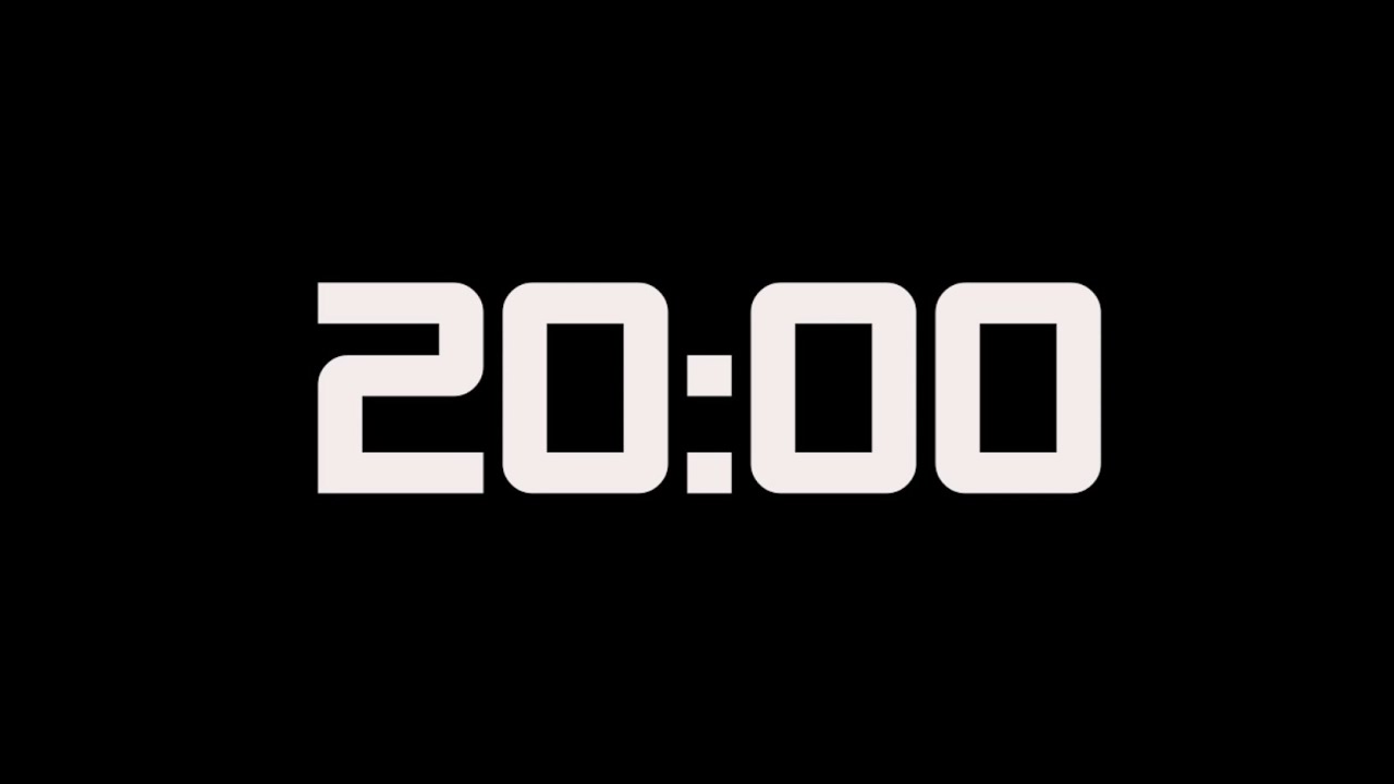 20 minute countdown timer online - break timer - focus timer (no music / no sound) - Mini #timer