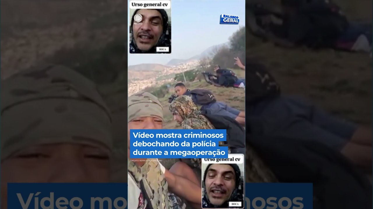 V&iacute;deo mostra criminosos debochando da pol&iacute;cia durante a megaopera&ccedil;&atilde;o | #balan&ccedil;ogeral #shorts