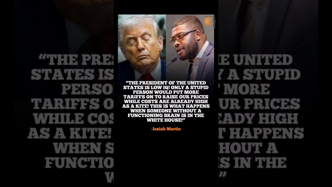 BREAKING: Isaiah Martin Blasts Trump Over Tariffs in Fiery Speech | Political Debate
