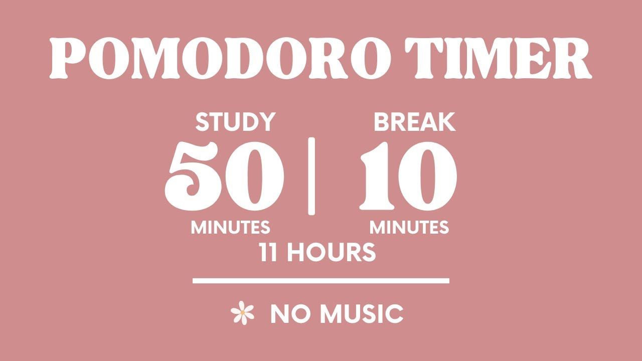 📚STUDY WITH ME FOR 11 HOURS  | 50 MINS STUDY / 10 MINS BREAK | NO MUSIC | WITH ALARMS