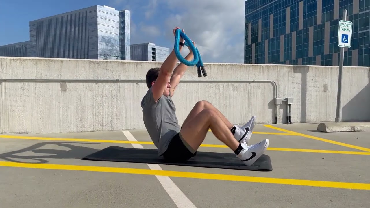 HYPERWEAR | HYPER ROPE JUMP ROPE | WEIGHTED JUMP ROPE SIT UP KNEE TUCK
