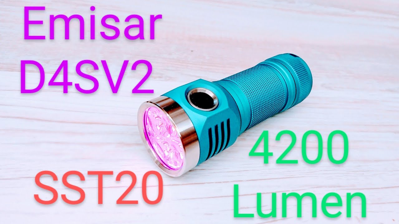 Emisar D4SV2 Led Taschenlampe Flashlight Aux Leds Anduril UI Test Review keine Olight Sofirn
