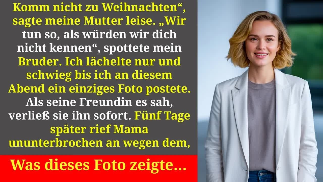 Komm nicht zu Weihnachten!“ – Ein Foto brachte die WAHRHEIT ans Licht!