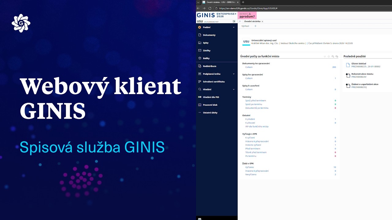 GINIS webový klient: Multiplatformí, bezpečný a vždy po ruce