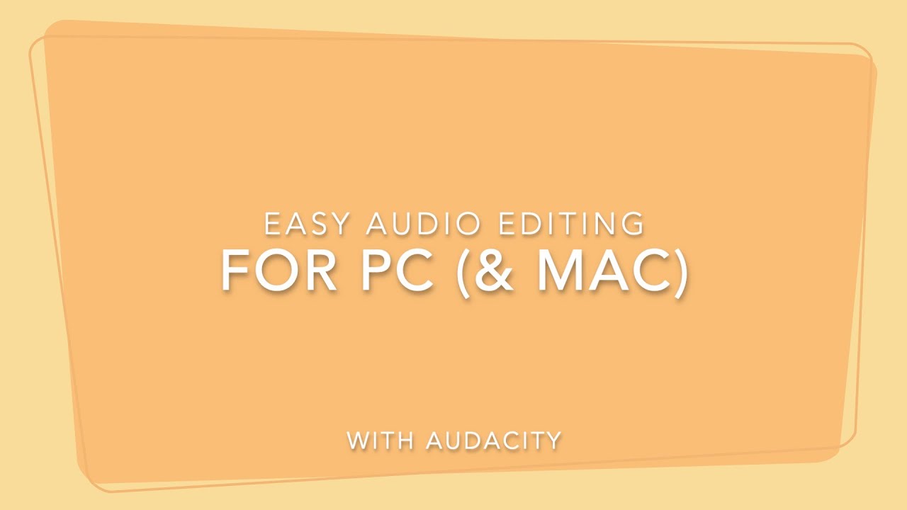 Easy Audio Editing for PC