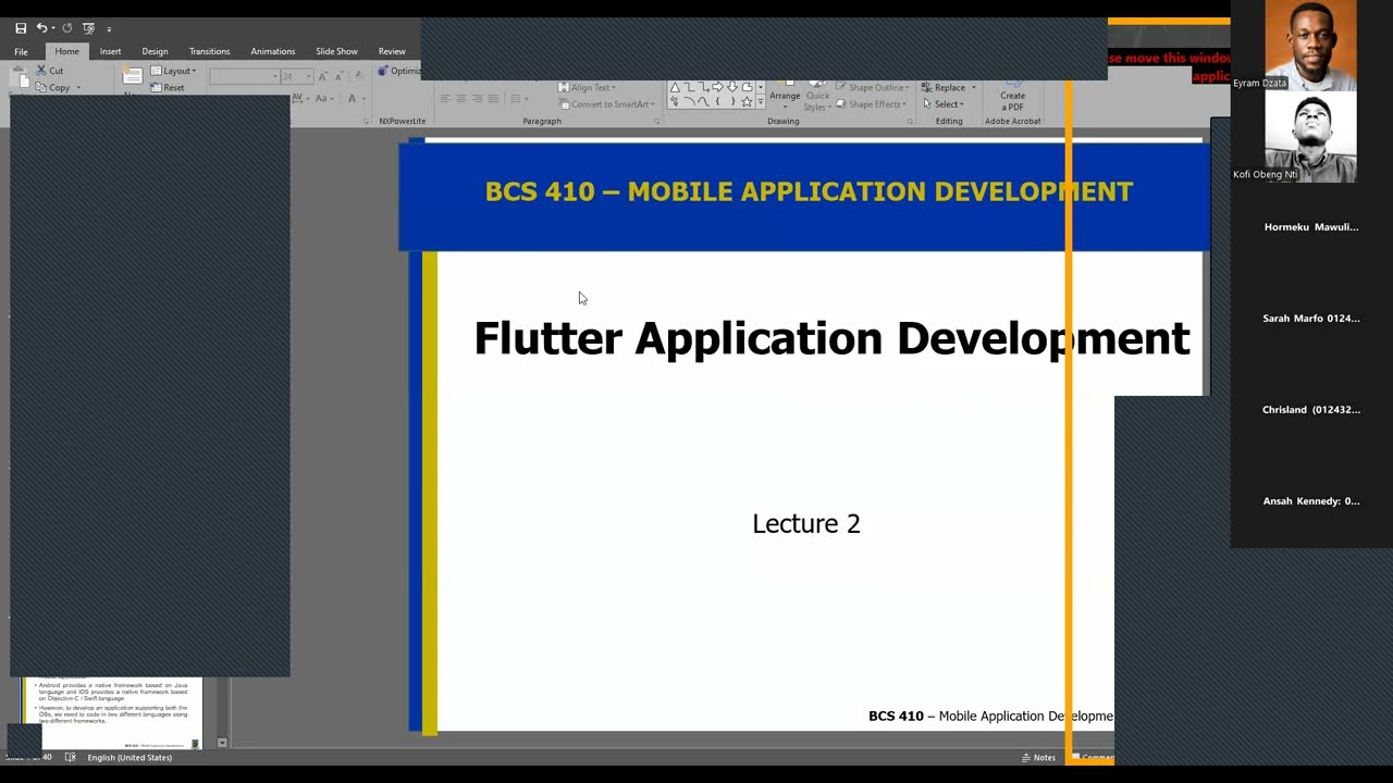 Introduction to Flutter and Dart | Mobile App. Dev't
