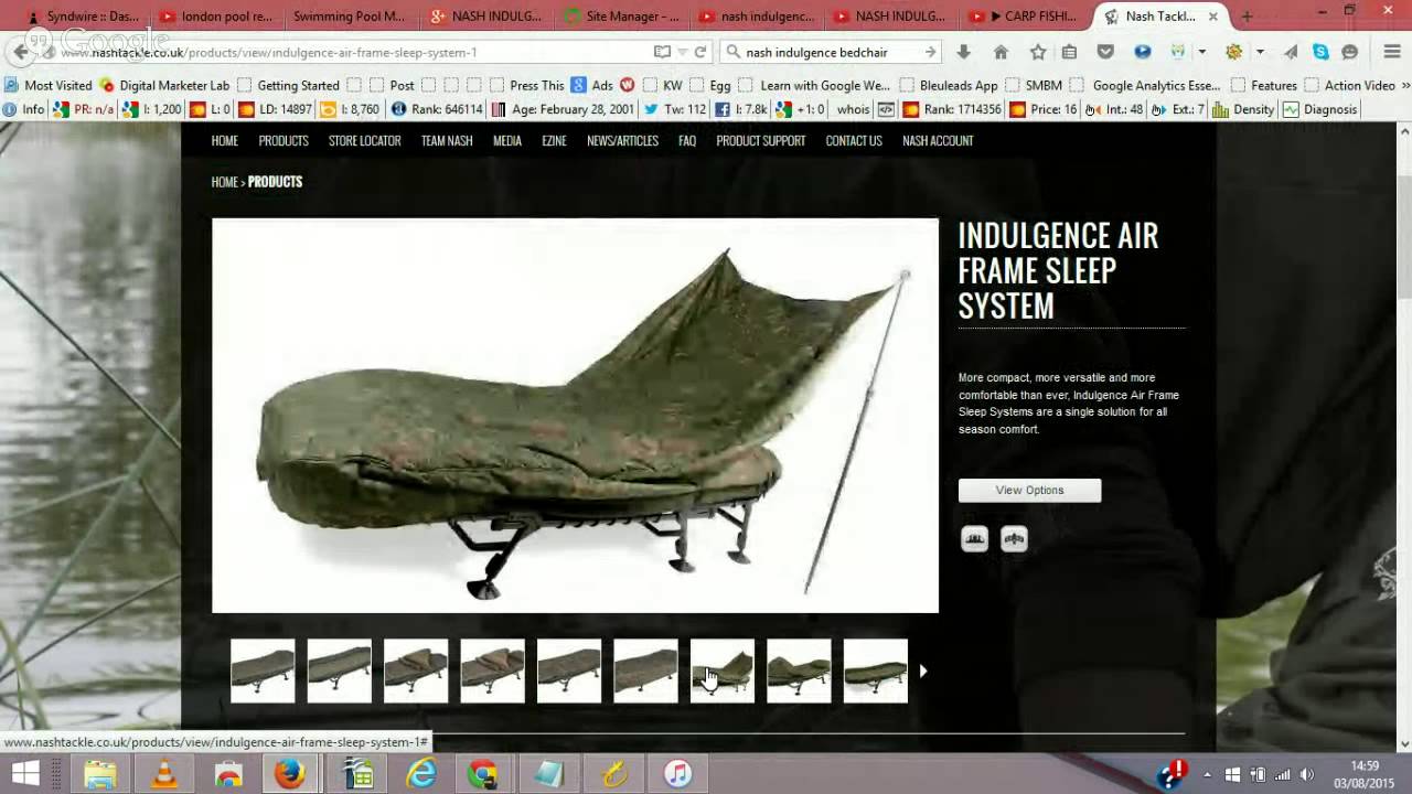 NASH INDULGENCE AIRFRAME EMPEROR BEDCHAIR SLEEP SYSTEM REVIEW Carp Fishing Bed by Kevin Nash