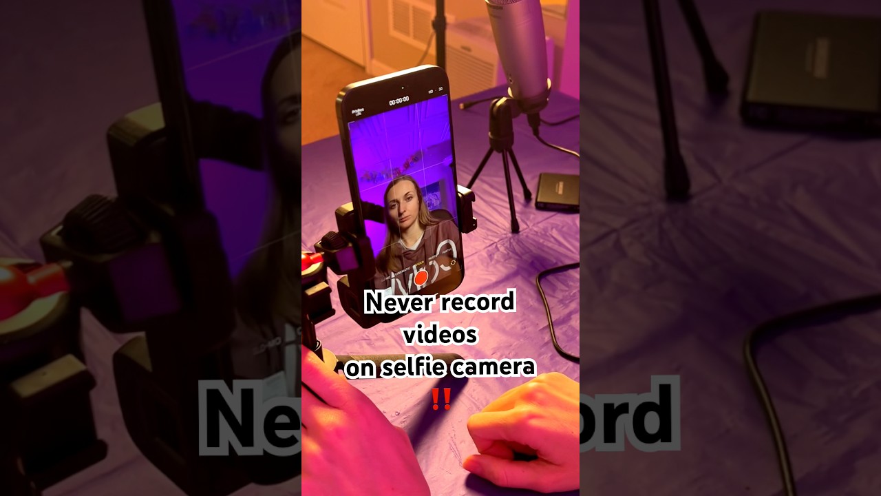 Never record videos on selfie camera! #iphonecamera #applewatchtips #iphone15promax