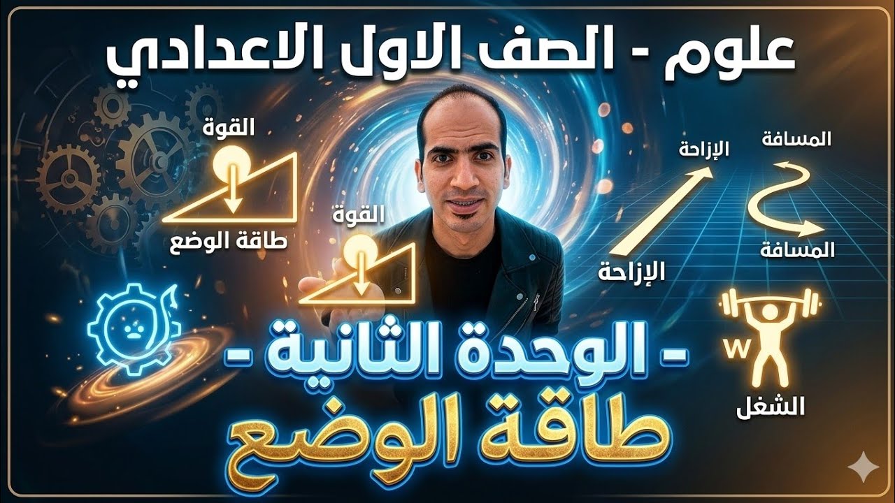 علوم اولي اعدادي ترم ثاني 2026 | الوحدة الثانية | الدرس الأول | طاقة الوضع | الجزء الثاني