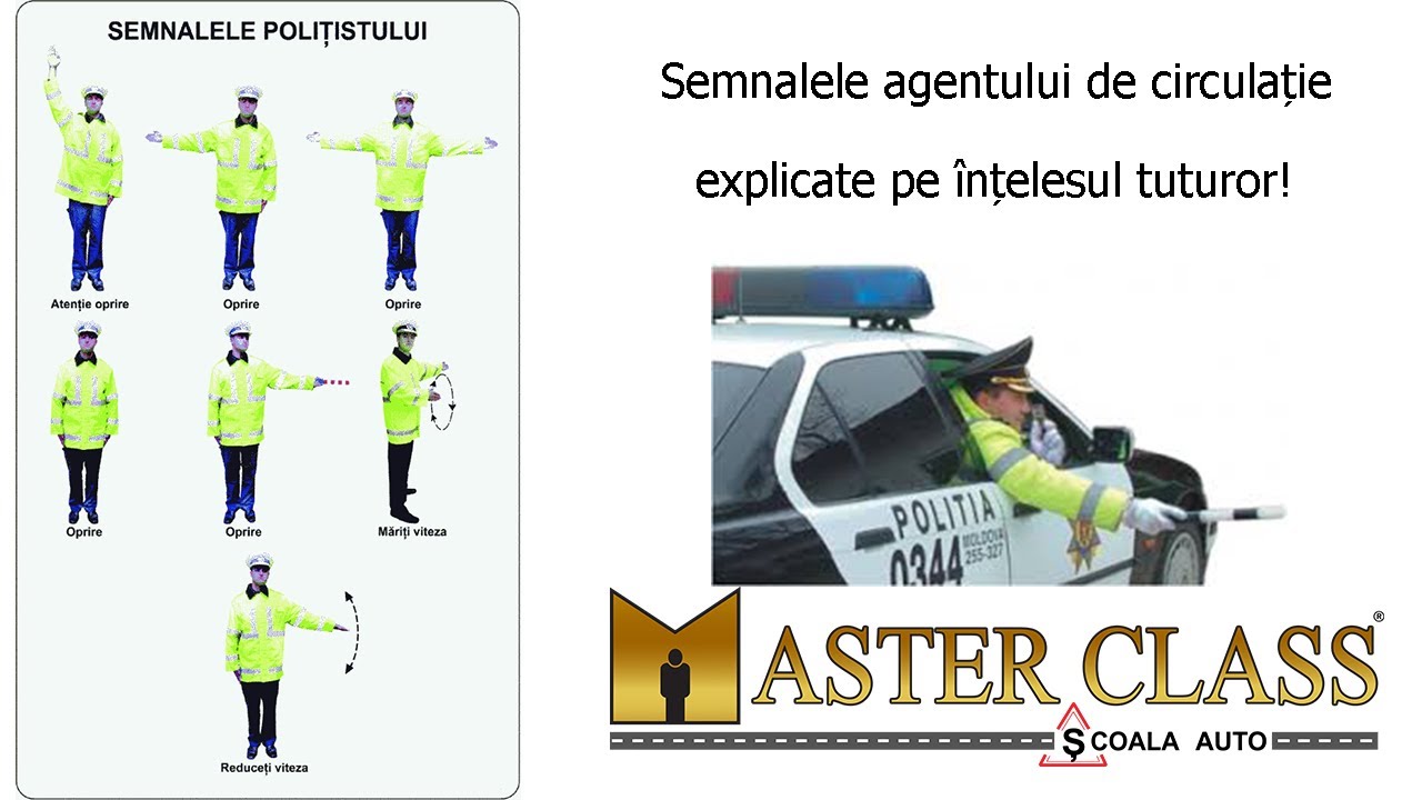 Semnalele agentului de circulație rutieră