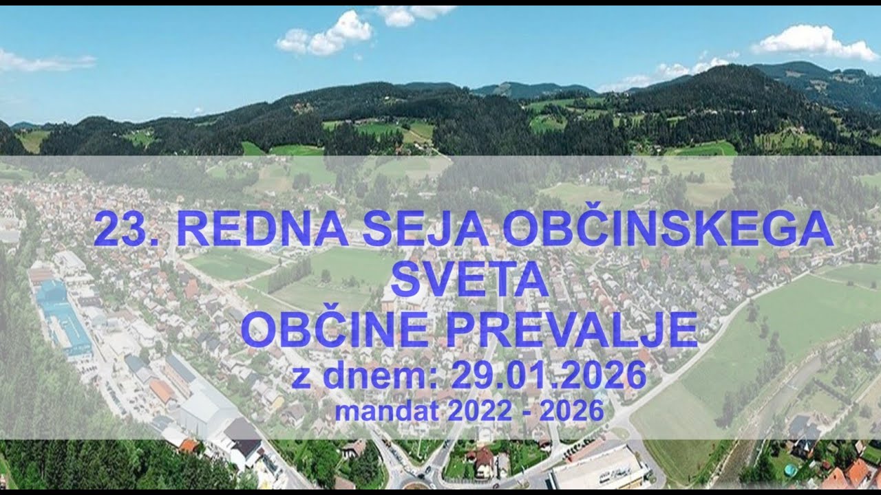 23, Redna seja Občinskega sveta Občine Prevalje dne 29 01 2026