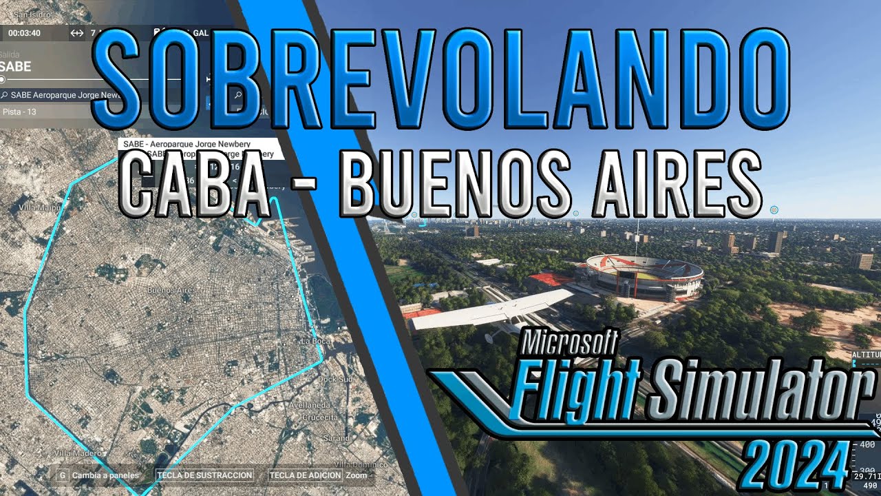 Sobrevolando CABA Microsoft Flight Simulator 24 ✈️ Buenos Aires Argentina
