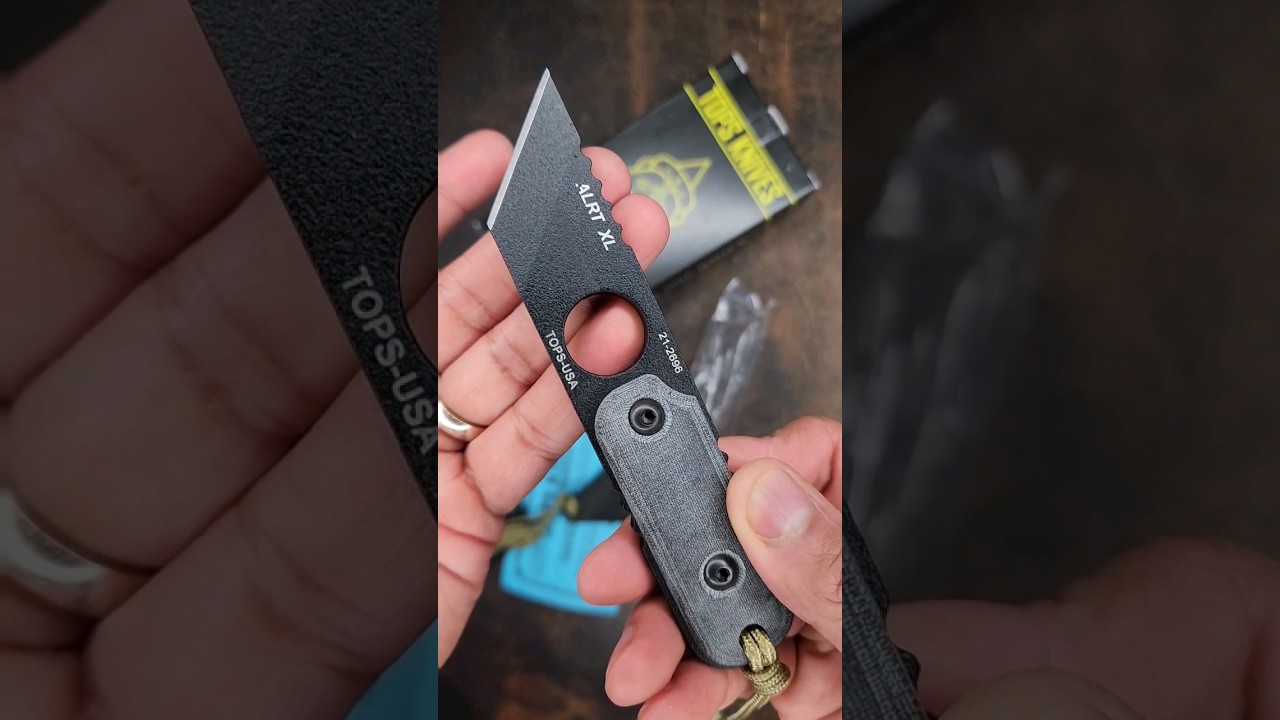Tactical Necks are In | Unboxing ASMR TOPS Knives Micarta ALRT XL 03 #shorts #youtubeshorts