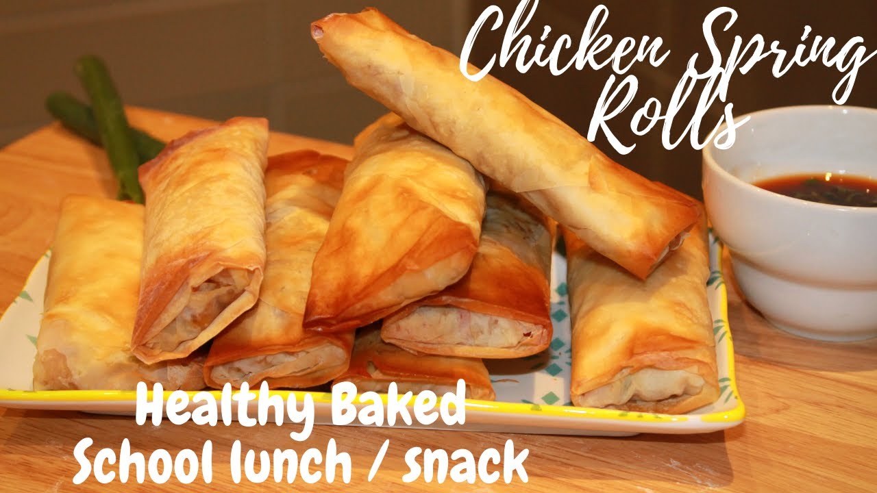 Baked Spring Rolls & Dipping sauce || Chinese Chicken Spiring Rolls Recipe|| Vegetable Spring Rolls