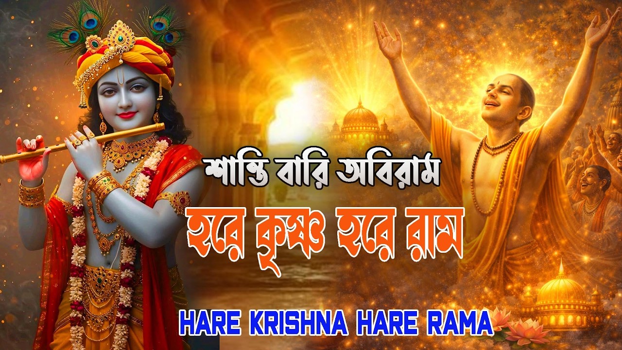 HARE KRISHNA HARE RAMA #শান্তি বারি অবিরাম হরেকৃষ্ণ হরেরাম #hare krishna kirtan #NonstopKirtan #naam