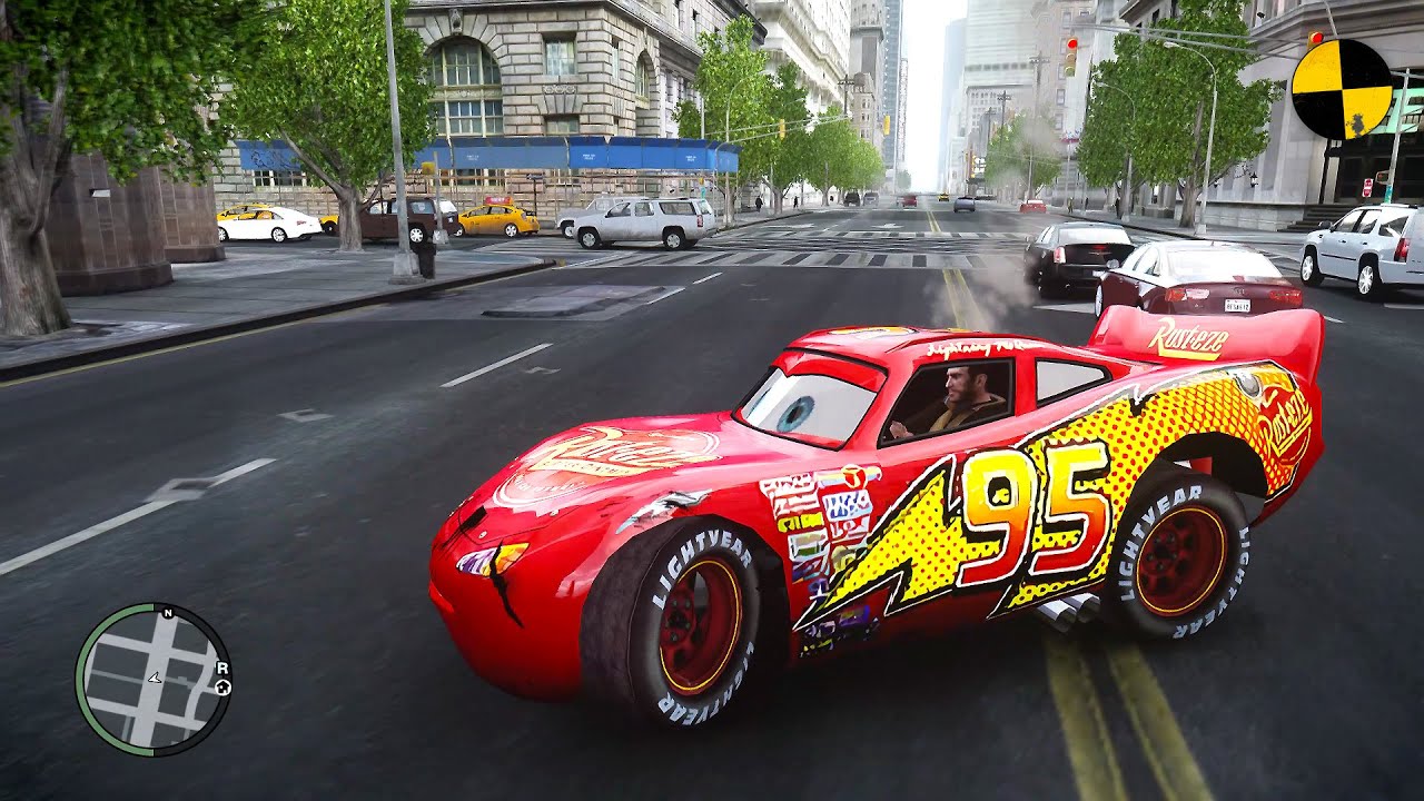 GTA 4 Crazy Lightning McQueen Ep.1