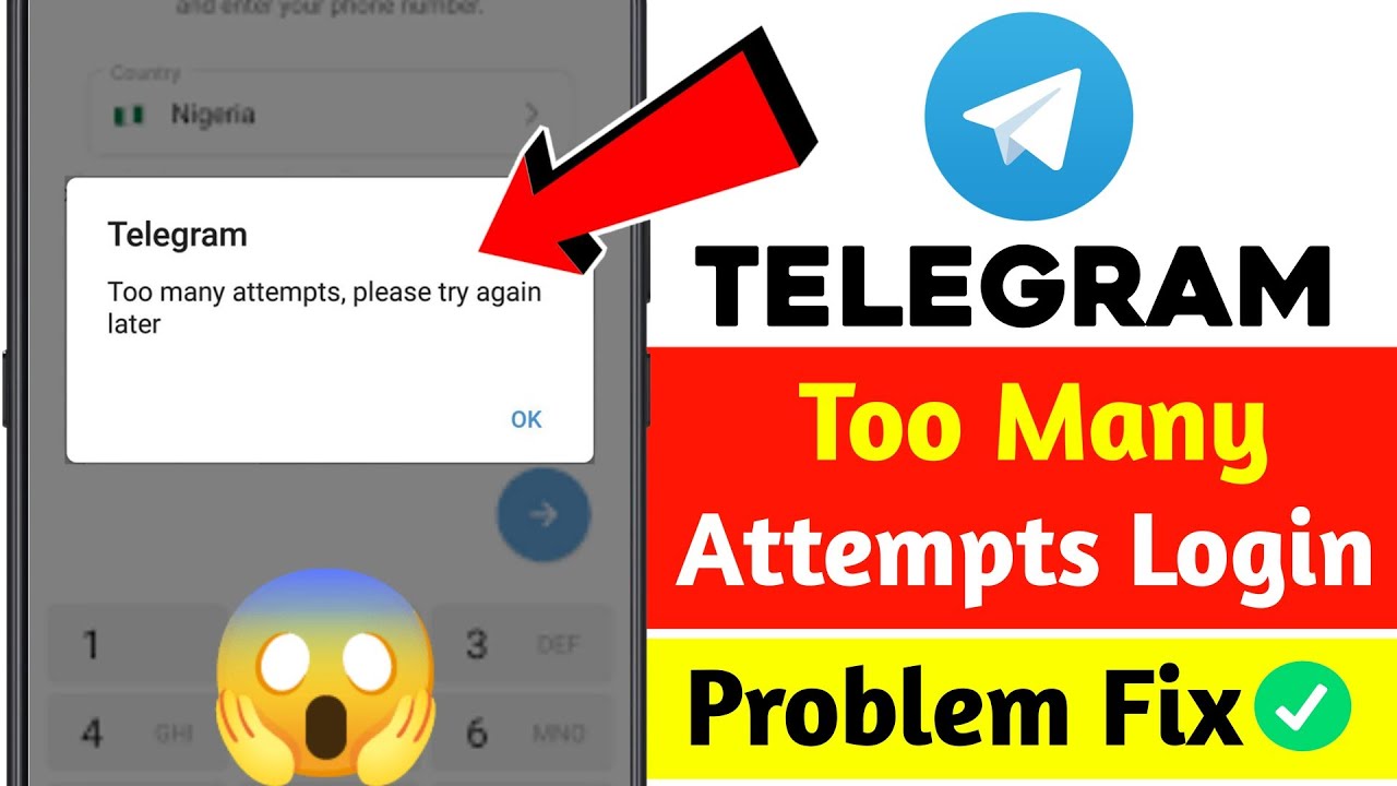 Telegram Too many attempts, please try again later Problem solved 2026 | Telegram login problem fix