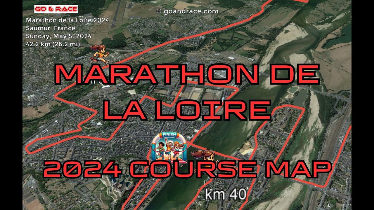Marathon de la Loire 2024: fly over the marathon course! Video of the race path.