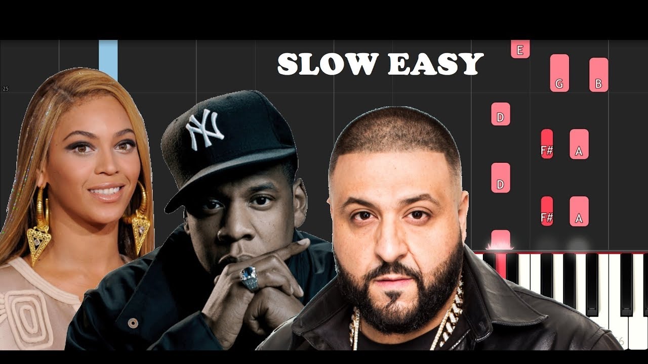 DJ Khaled ft Jay Z, Beyonce, Future - Top Off (SLOW EASY PIANO TUTORIAL)