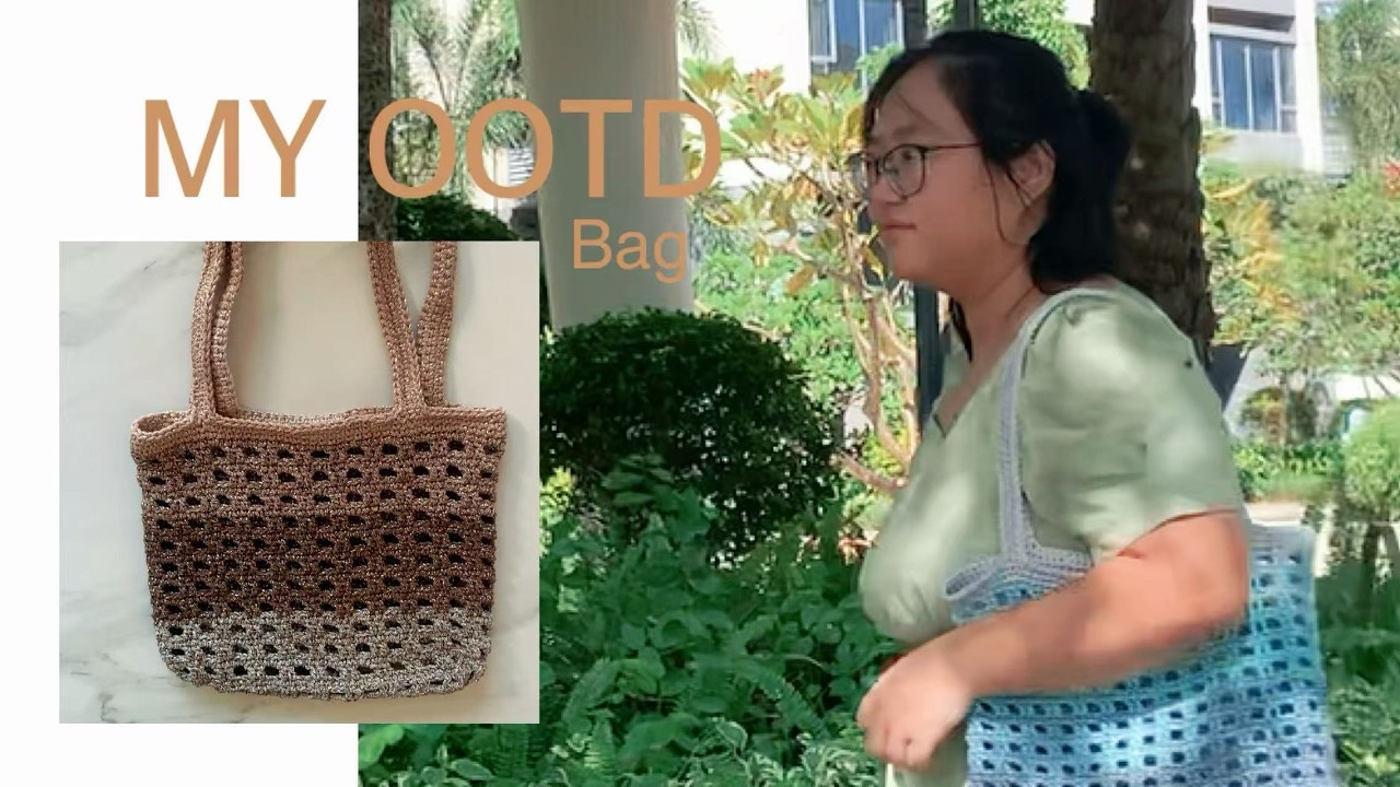 Crochet a fresh hollow mesh bag#crochet #diy #knitting #handmade #casualbag #bag #bags #tutorial