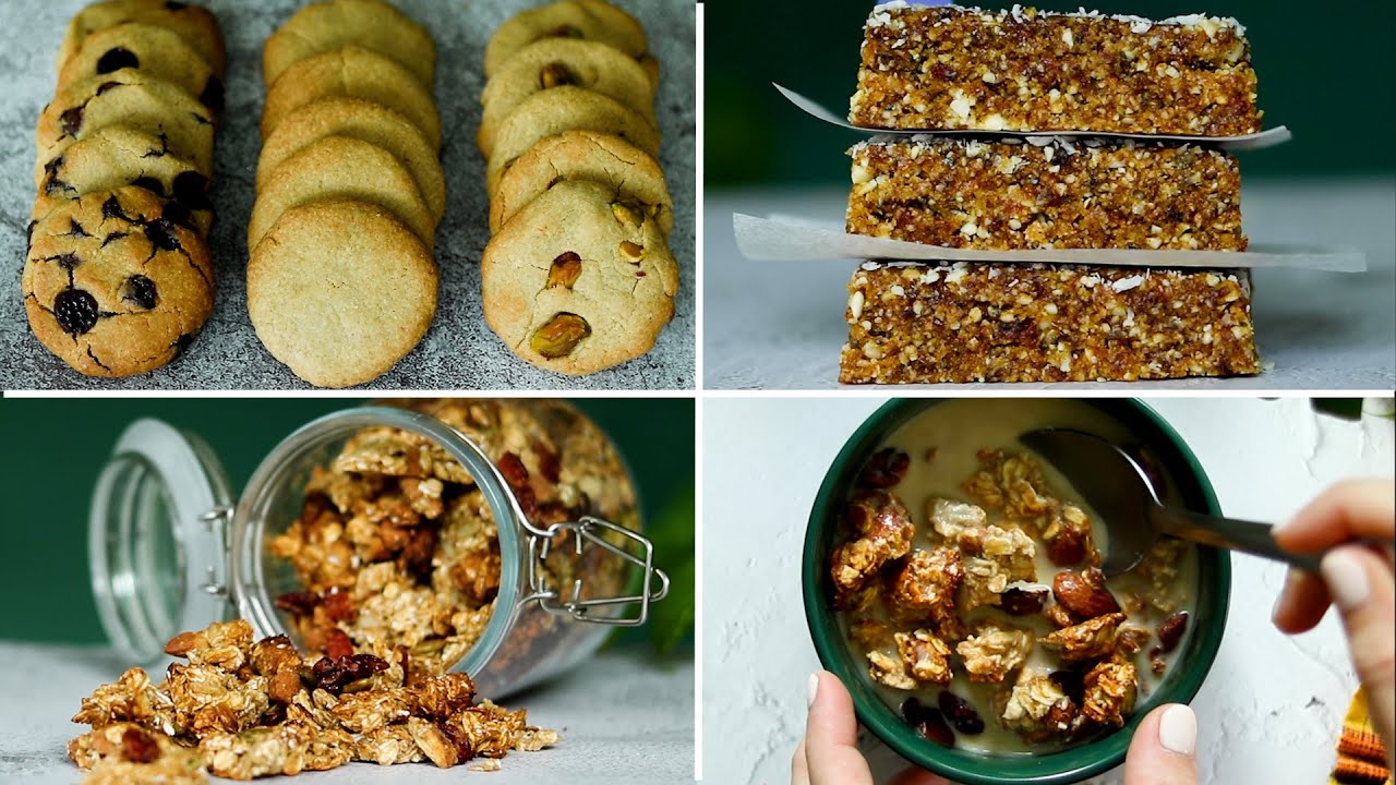 RECETAS CON AVENA VEGANAS PARA TODA LA SEMANA! SIN azúcar, SIN gluten, fáciles y rápidas 🍪🥛😋