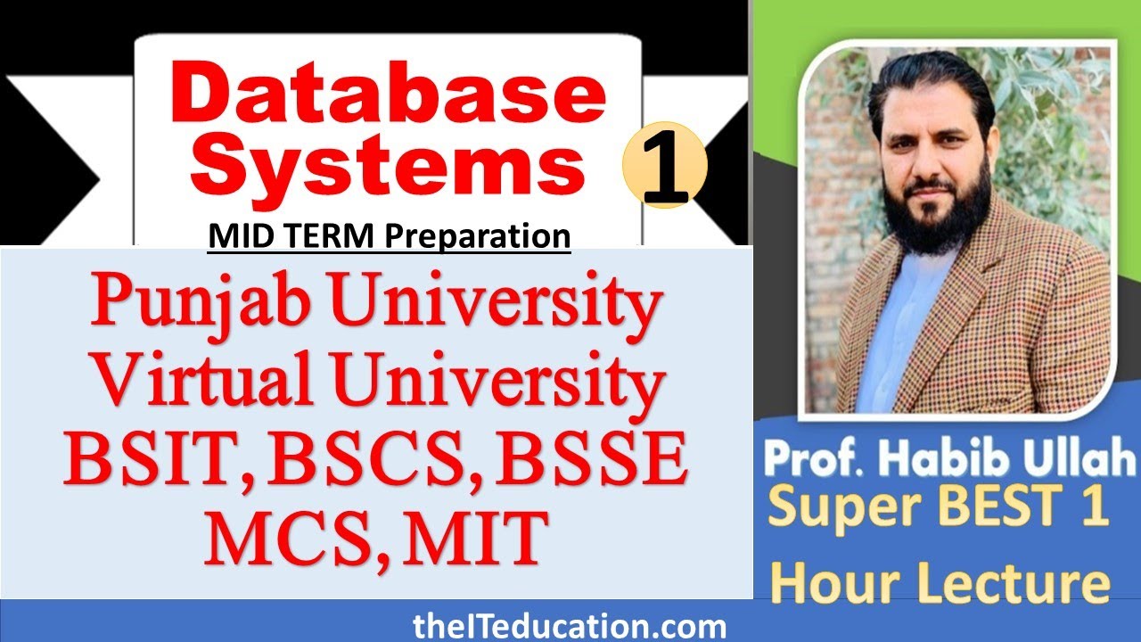 Database Management System DBMS Part 1 - CS403 - CC215 Punjab University Database System