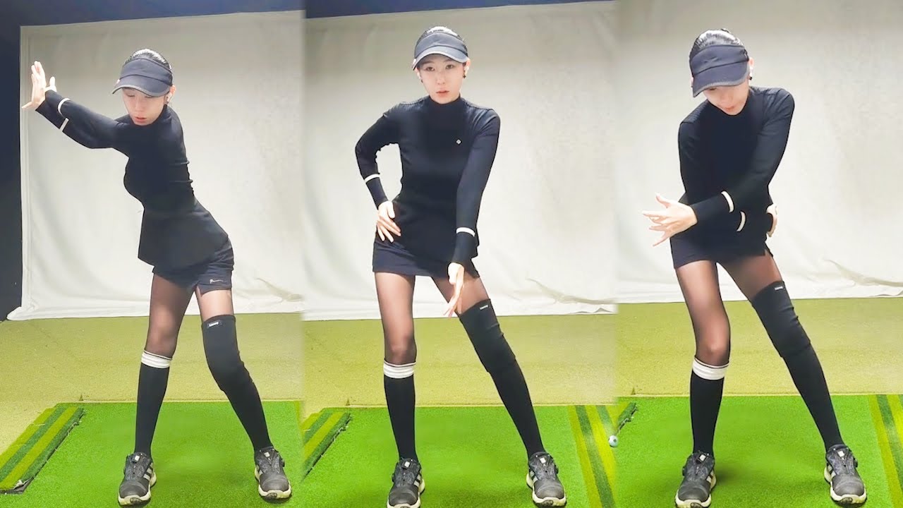 골프드릴레슨! KLPGA 프로 허은지 미녀골퍼의 레슨과 스윙!