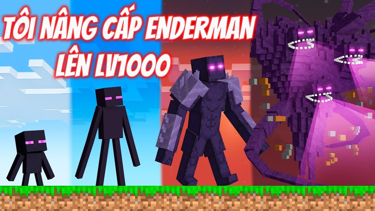 Tôi Nâng Cấp ENDERMAN Lên LV1000 Trong Minecraft