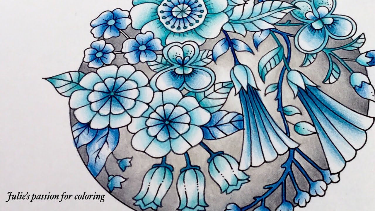 WORLD OF FLOWERS by Johanna Basford - Faber Castell Polychromos - color along