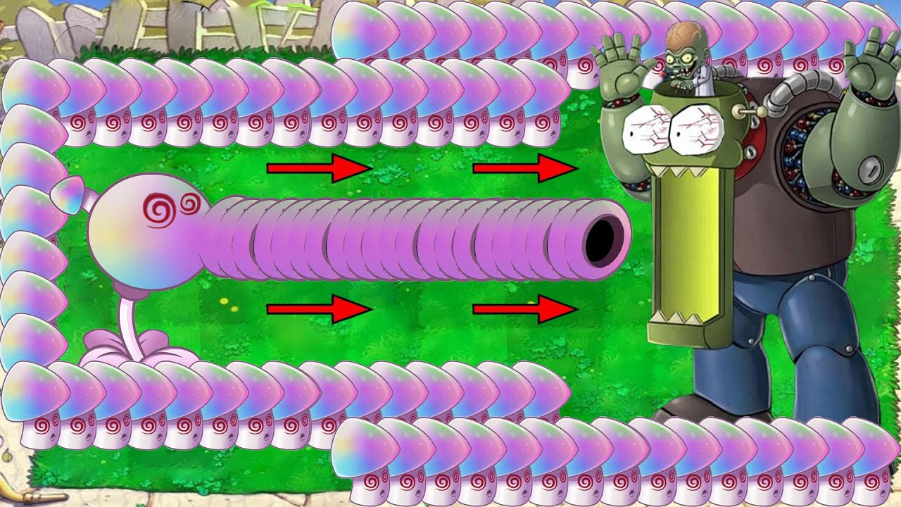 1 Hypno Peashooter Melon X 99 Hypno Shroom Attack Giga Zomboss vs Gargantuar Plants vs Zombies Hack