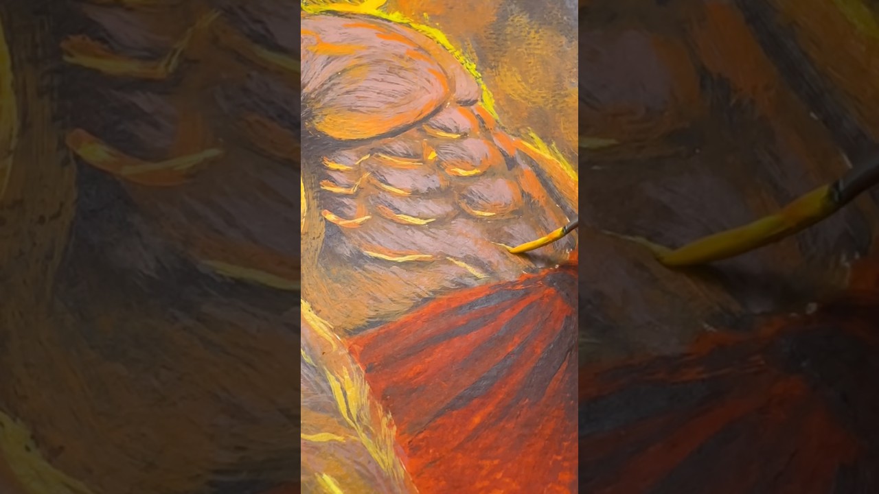 Santak Mochan- the roar of faith painted in acrylics 