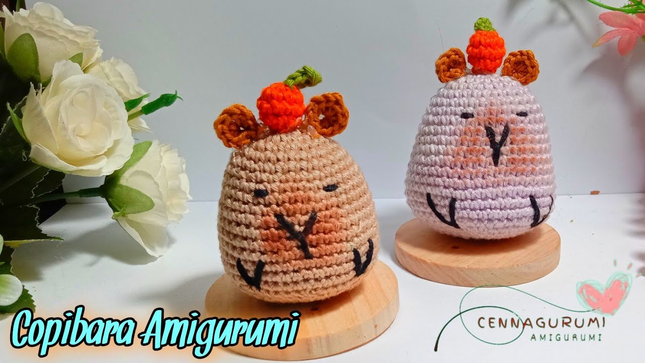 Crochet Amigurumi Keychain || How to Crochet Copybara Amigurumi for Beginners