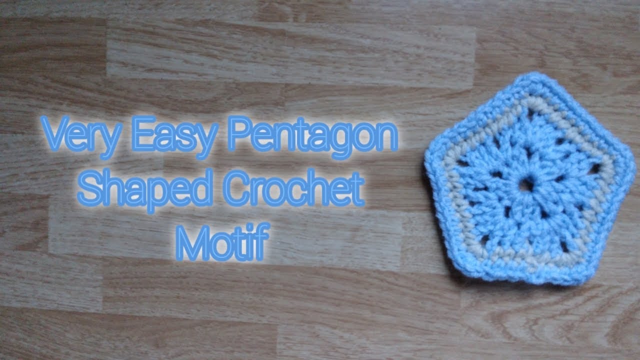 Very easy pentagon crochet motif!