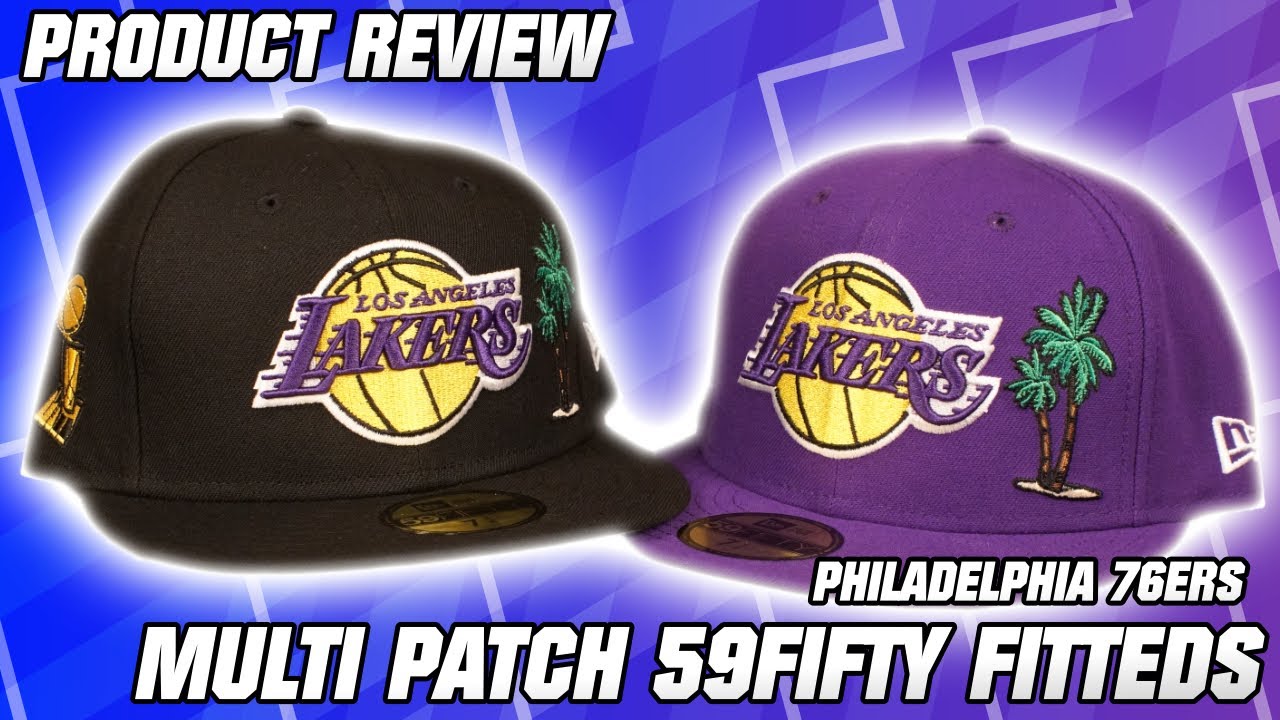 Los Angeles Lakers Championship Gray Bottom 9Fifty Fitteds | Grey Underbrim 5950 Fitted Champ Caps