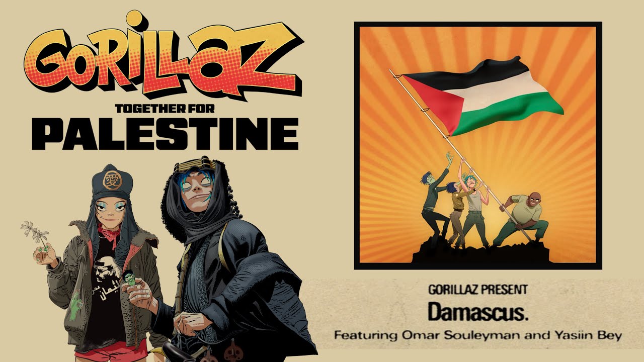 Gorillaz – Damascus (ft. Omar Souleyman & Yasiin Bey) | Live Together For Palestine (Visualiser)