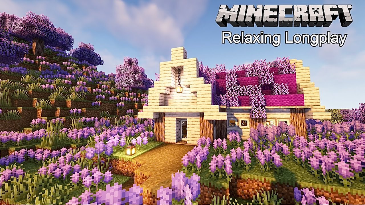 Relaxing Minecraft Longplay - Lavender Fields House (No Commentary) [Biomes O&rsquo; Plenty]