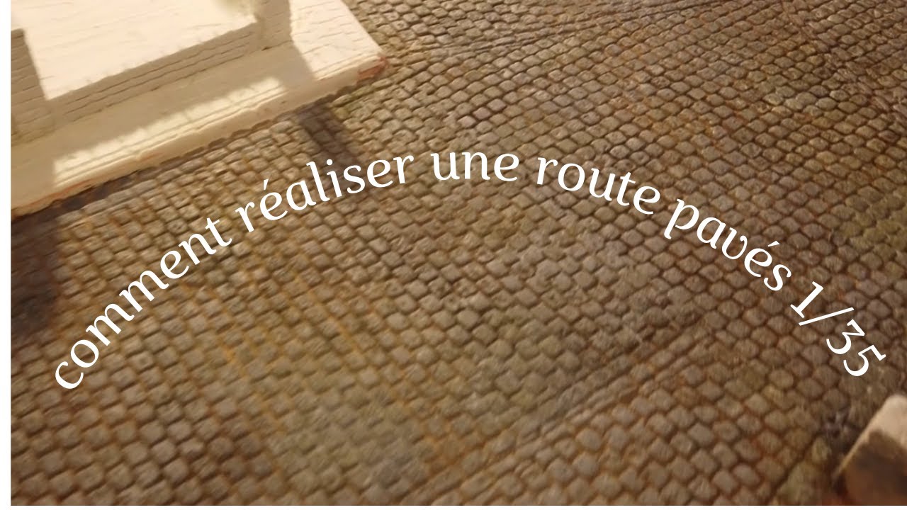 COMMENT RÉALISER UNE ROUTE PAVÉE EN CARTON PLUME ET MISE EN PEINTURE DIORAMA 1/35 WW2