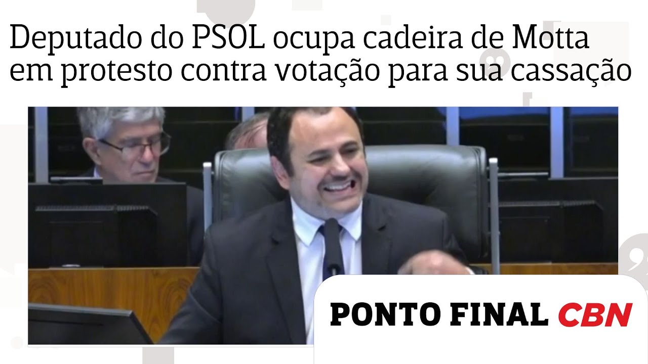 Deputado do PSOL, Glauber Braga ocupa cadeira de Motta em protesto contra vota&ccedil;&atilde;o para sua cassa&ccedil;&atilde;o