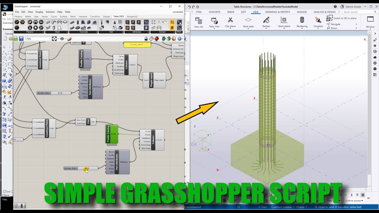Simple Grasshopper Script and Tekla Grasshopper Component