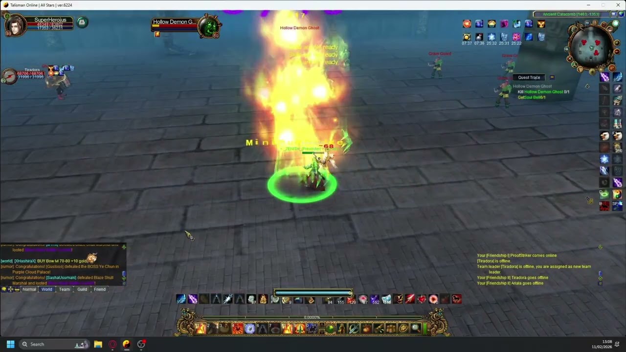 Talisman online wizz with +6 sword vs hollow