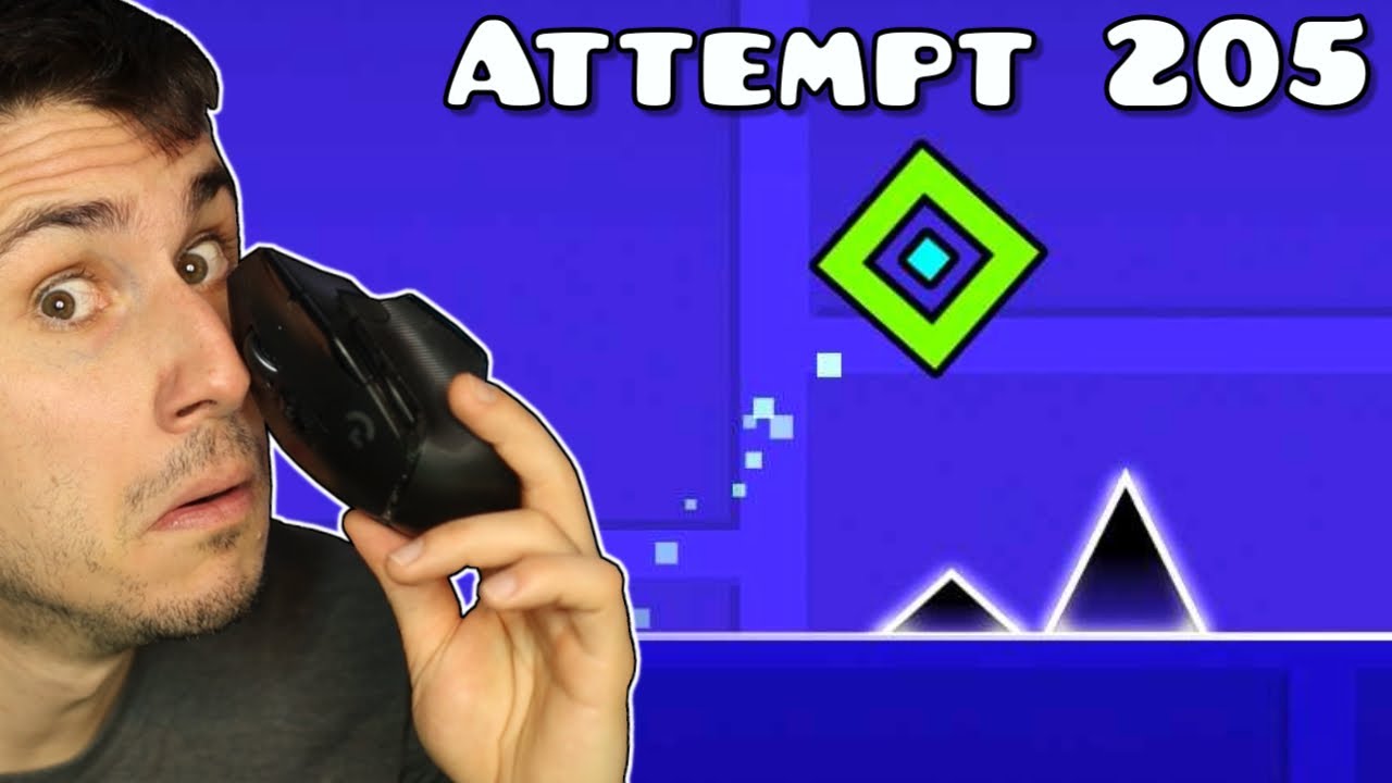 Can I Beat Geometry Dash WITH MY NOSE?!