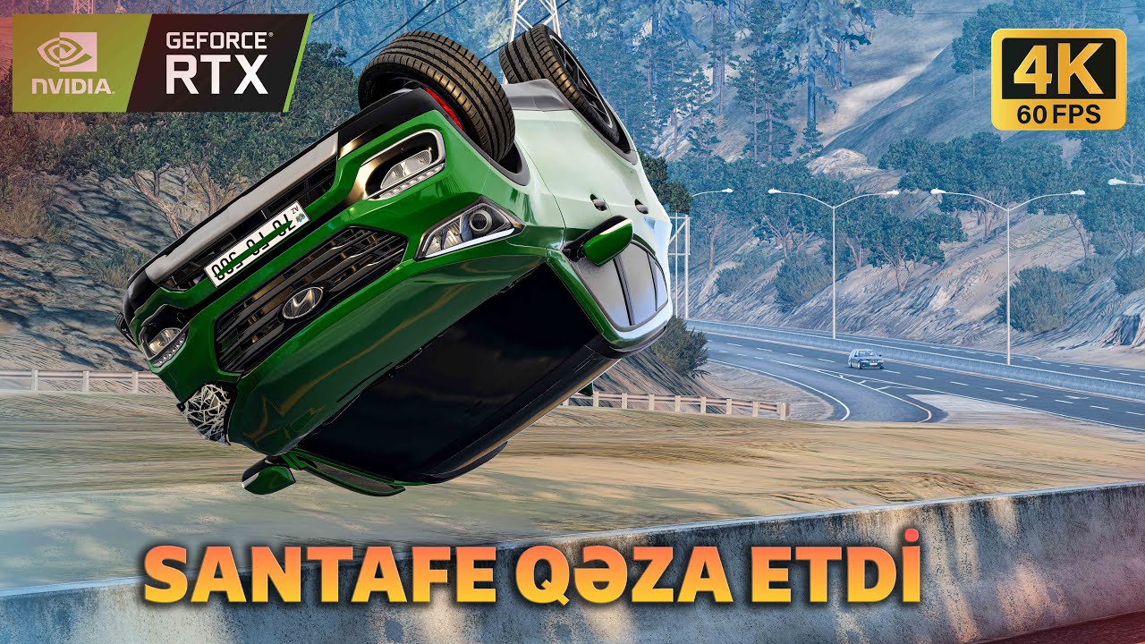 Hyundai Santa Fe Fiat Abart Ilə Möhkəm Qəzaya Düşdü Malik Usta və Baba Təmir | BeamNG.Driver | Maşın