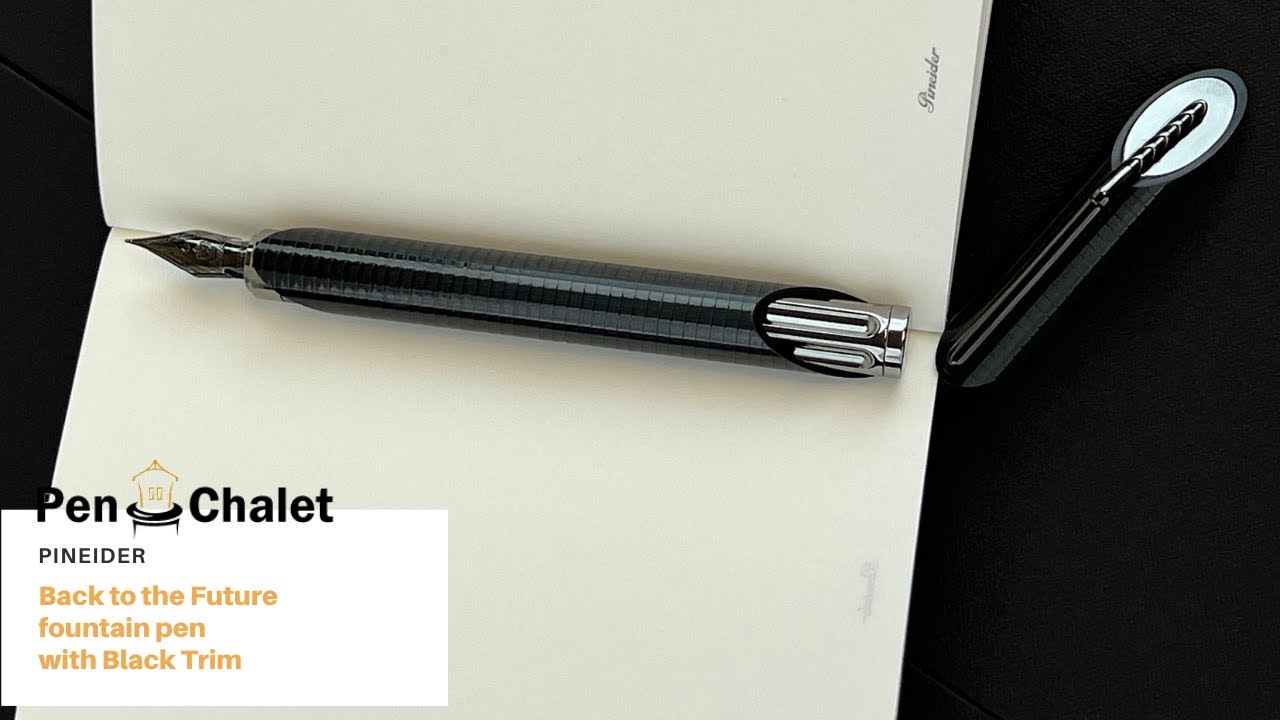 Pineider Limited Edition Back to the Future Fountain Pen with Black Trim Unboxing
