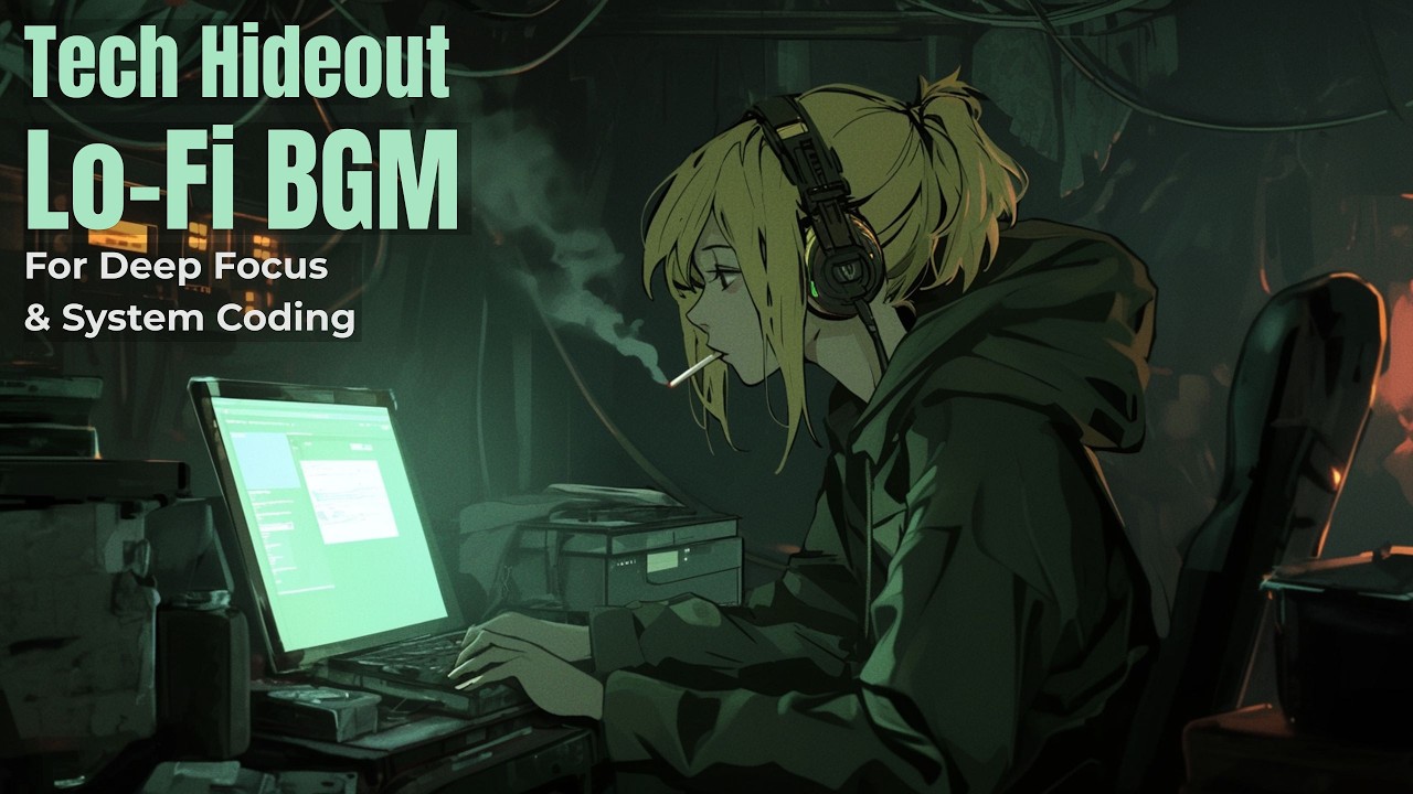 Deep Focus Coding Music – Dark Industrial Cyberpunk Tech BGM