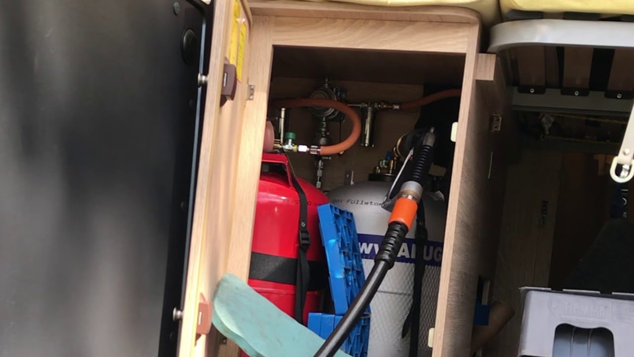 LPG Betankung einer 11 Kg Alugas - Flasche