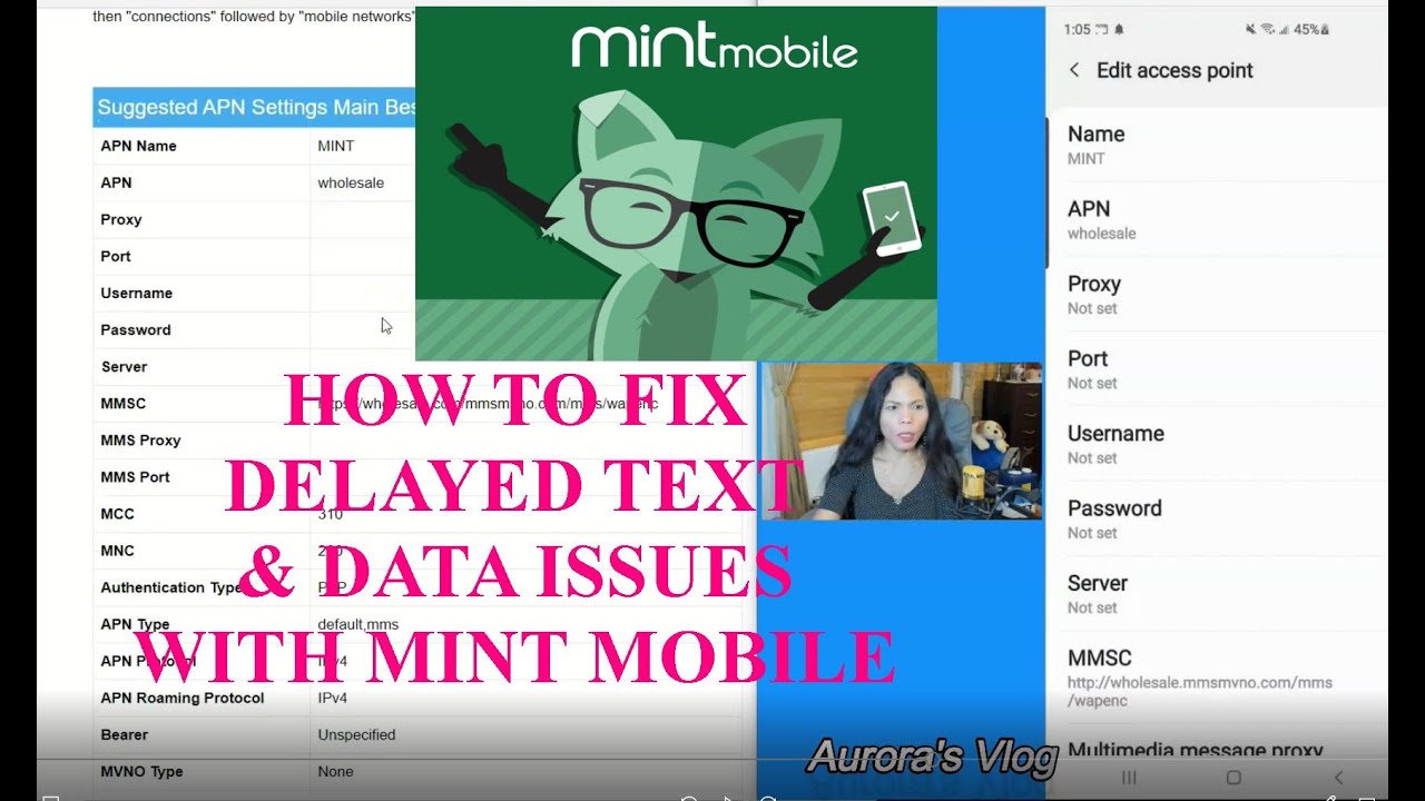 Mint Mobile Best APN Setting to FIX Data and Text Messages ~ Talk Through