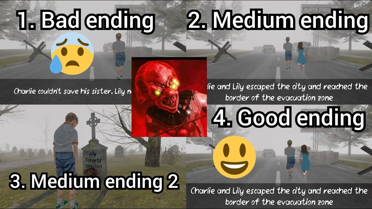 Death Park 2 All 4 endings bad + good endings
