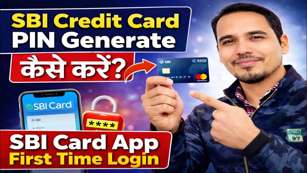 SBI Credit Card PIN Generate कैसे करें | SBI Card App First Time Login | Sbi Card App Kaise Use Kare
