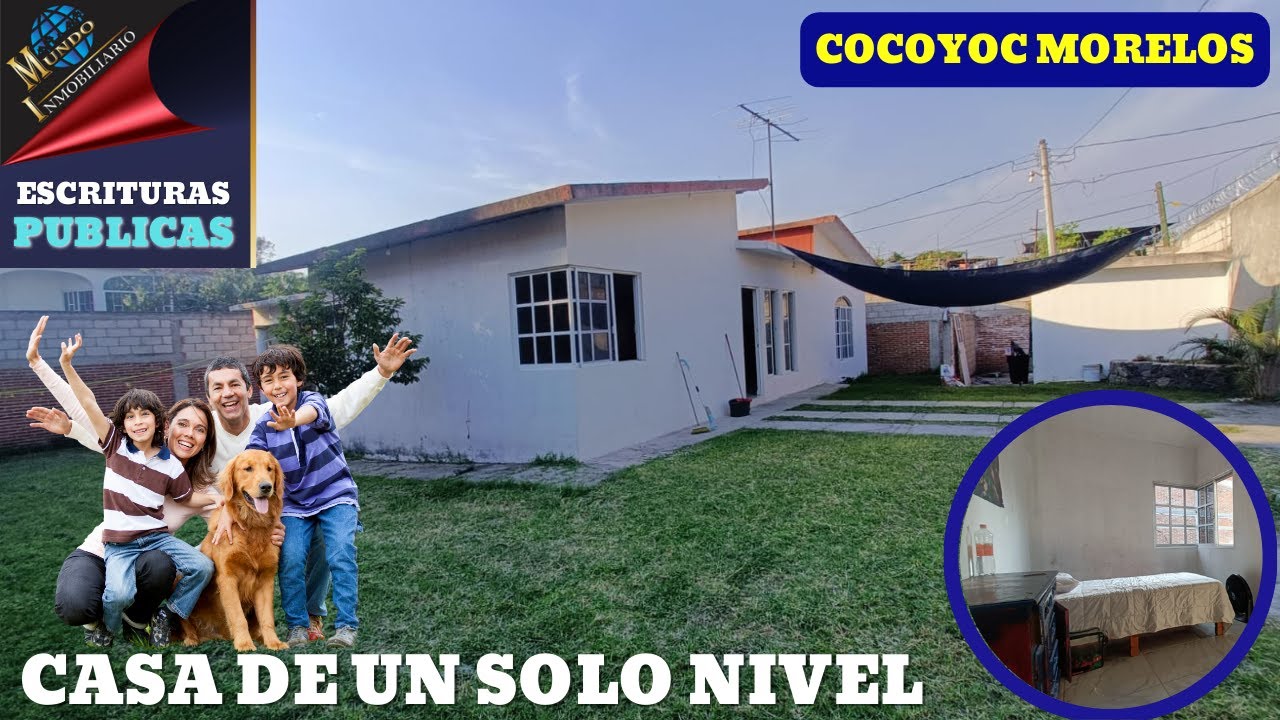 Casa de 1 SÓLO NIVEL 480m² DE TERRENO EN MORELOS