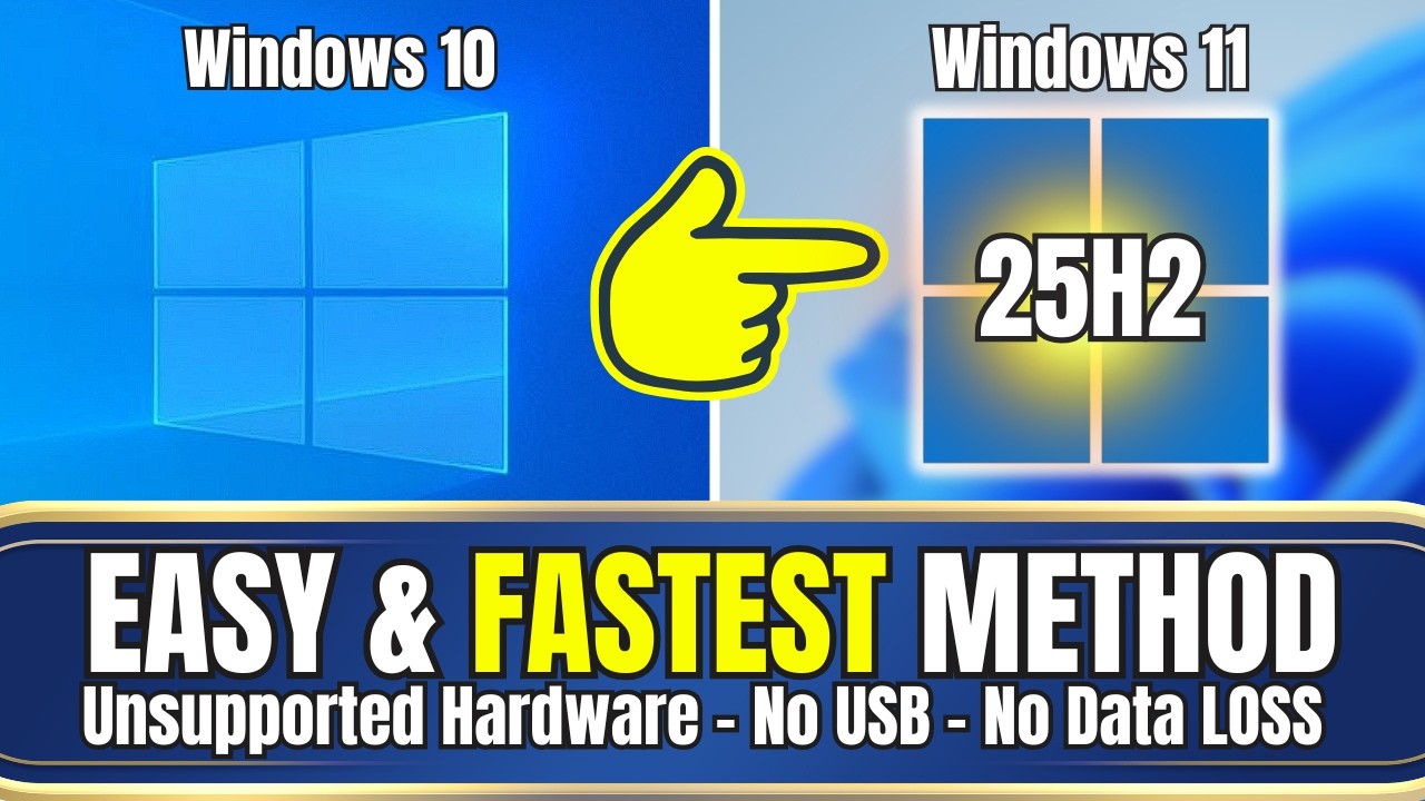 How to UPGRADE from Windows 10 to Windows 11 25H2 on ANY PC (2026)